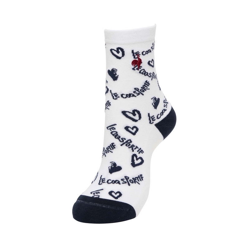 LADIES` HANDWRITTEN LOGO PATTERN SHORT SOCKS