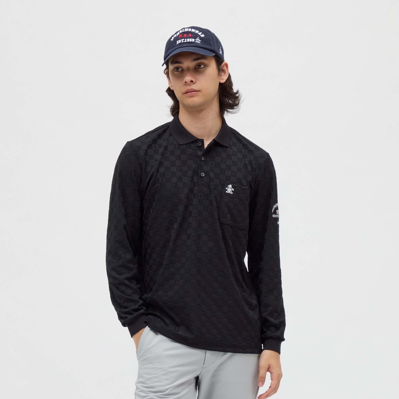 MEN`S SWEAT-ABSORBING QUICK-DRYING LINKS JACQUARD LONG SLEEVE SHIRT