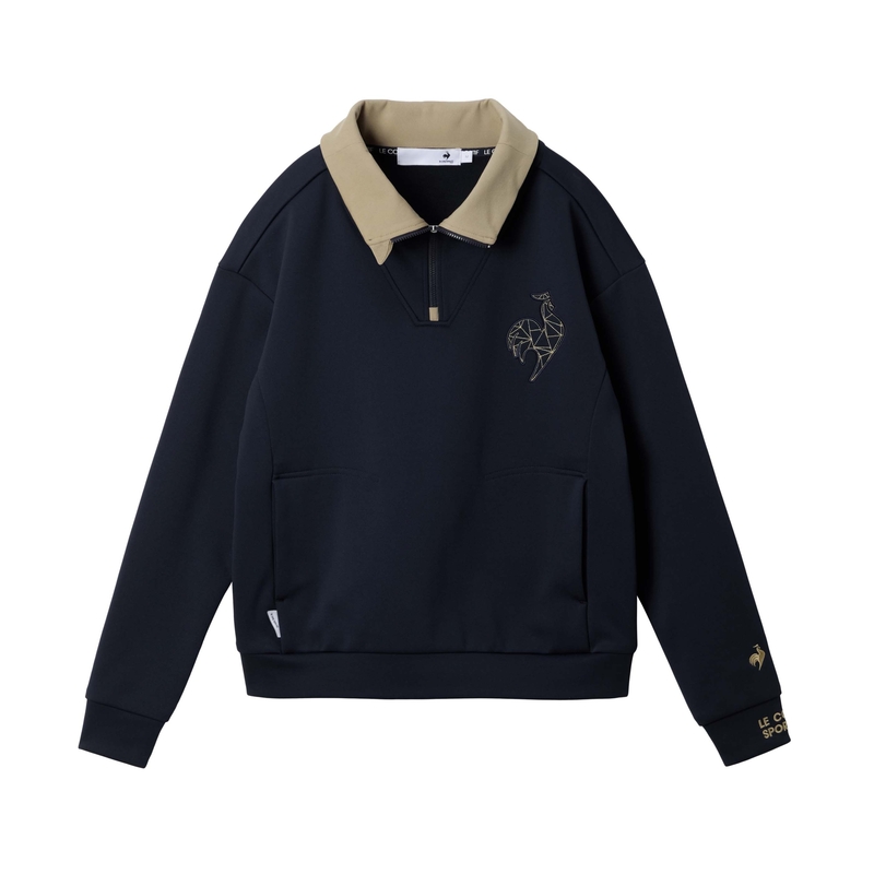 LADIES` HALF ZIP SWEATSHIRT