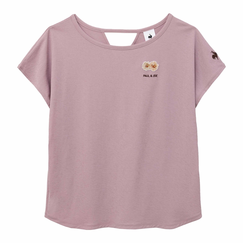 LADIES' (PJ COLLABORATION)  SHEER KNIT SHORT SLEEVE T-SHIRT