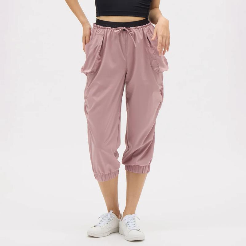 LADIES` RUCHED CROPPED PANTS