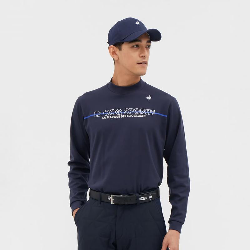 MEN`S HEAT NAVI MOCK NECK SHIRT