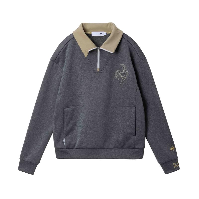 LADIES` HALF ZIP SWEATSHIRT