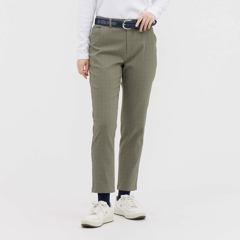 LADIES` CHECK PATTERN 9/4 LENGTH PANTS (LCS WAIST FIT)