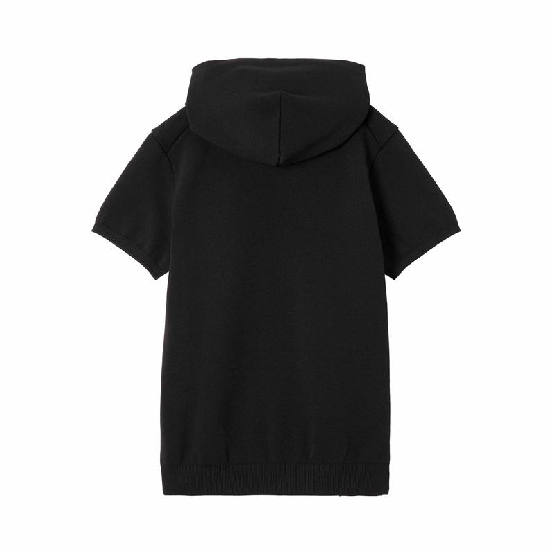 LADIES` 【DTC SMU】SHORT SLEEVE KNIT HOODIE